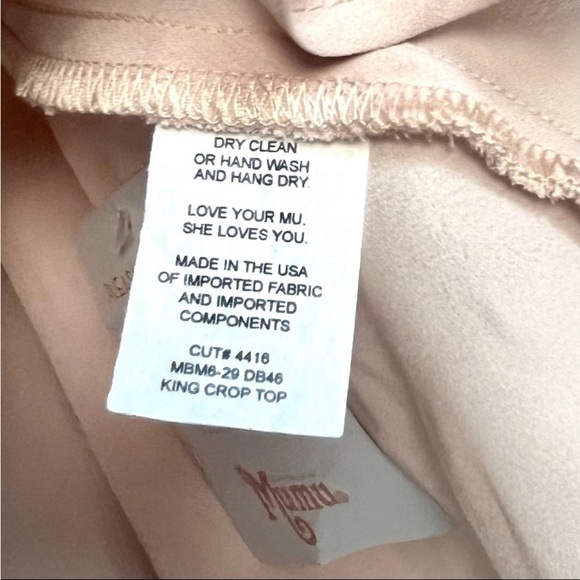 Show Me Your Mumu King Crop Top Pink Flounced Layered SZ L Bridal NWT READ - Picture 9 of 14